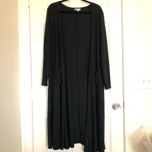 Long, Black kimono cardigan - Lularoe Sarah